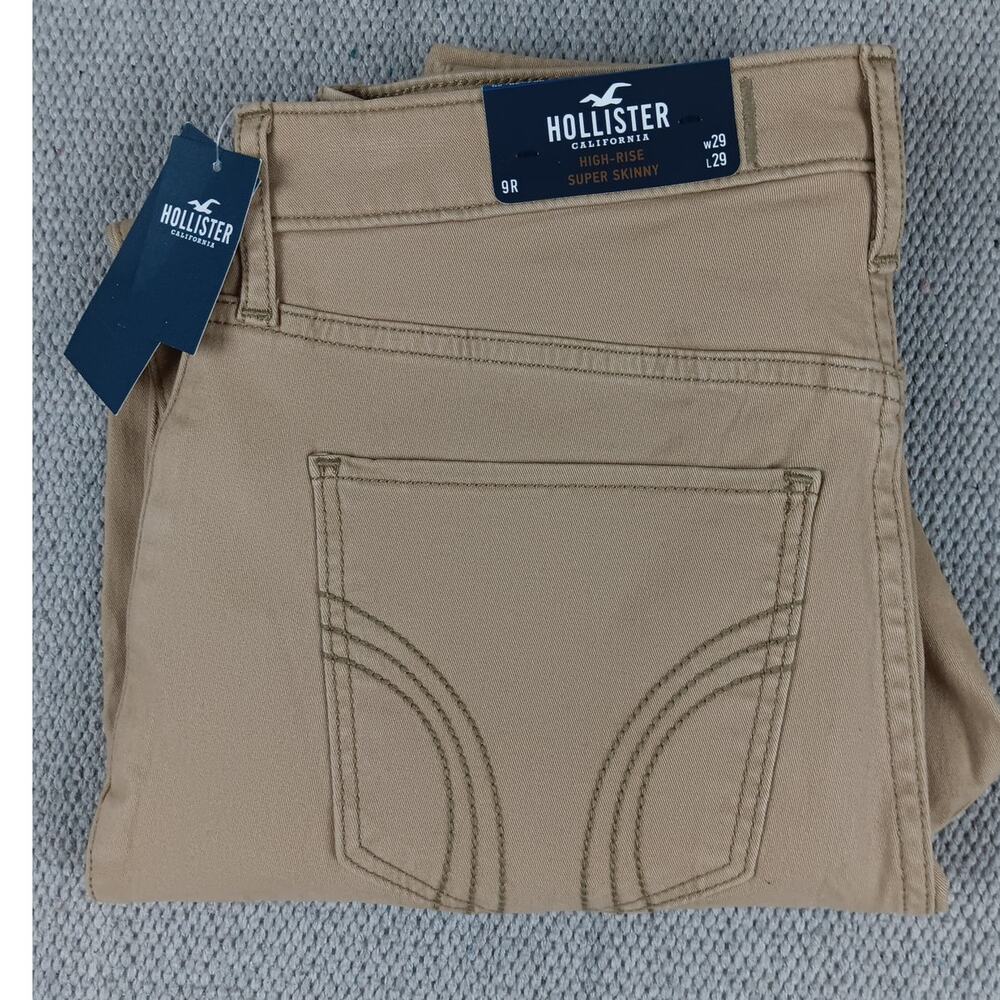 Hollister California High Rise Super Skinny Jens Womens 9R 29X29‎ Tan Stretch
